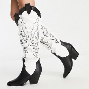 ASOS - Public Desire Exclusive Rodeo ruched over the knee cowboy boots